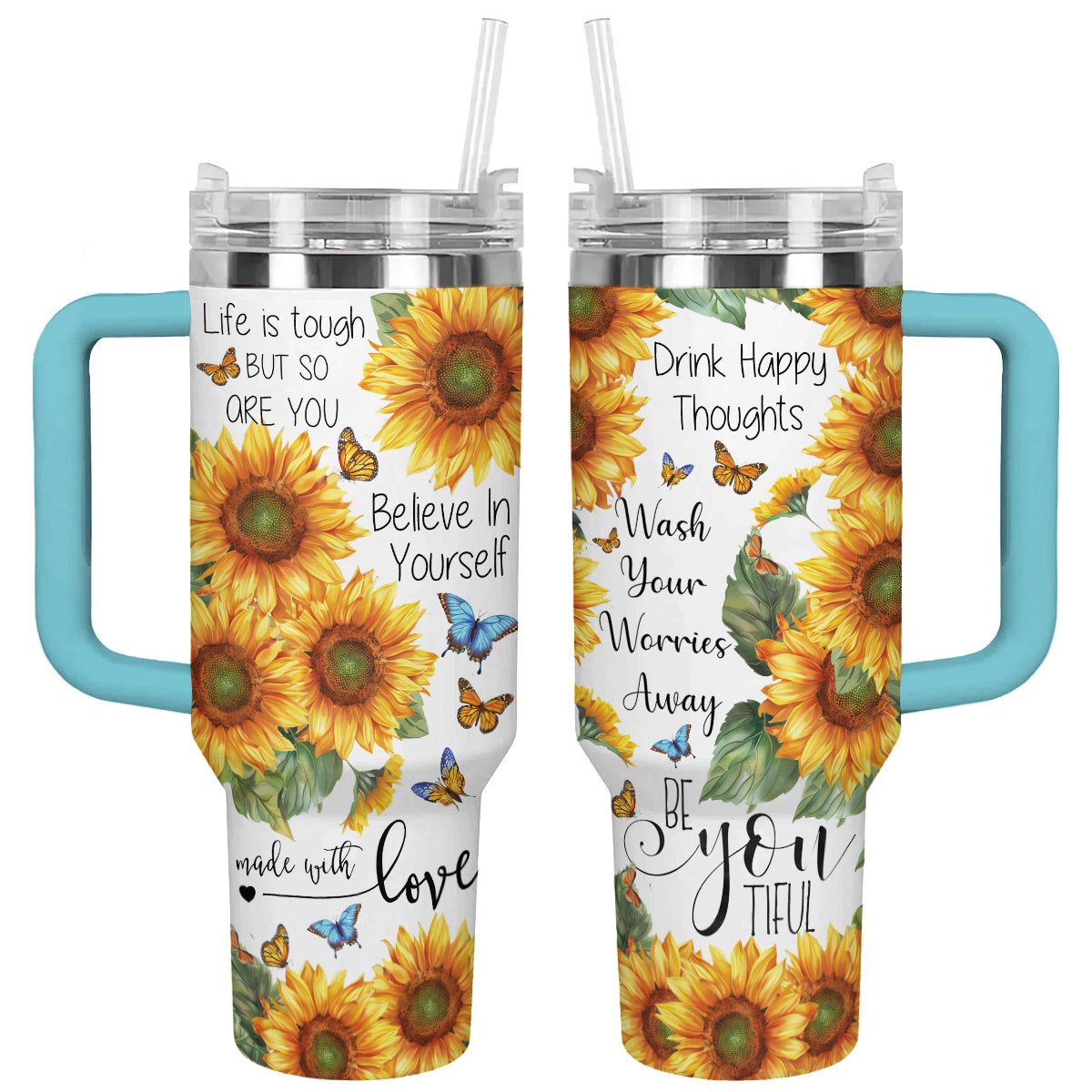 Shineful Tumbler Sunflower Happy Thoughts