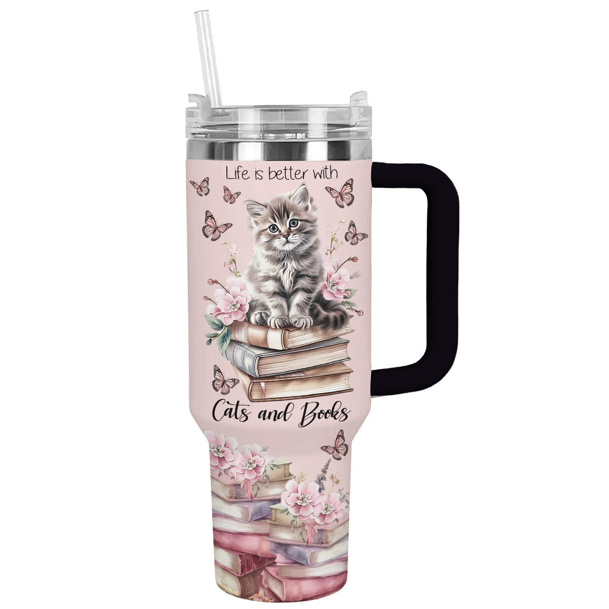 Shineful Tumbler Kitty's Literary Escape