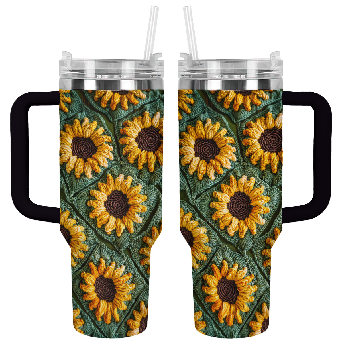 Shineful Tumbler Golden Sunflower Threads