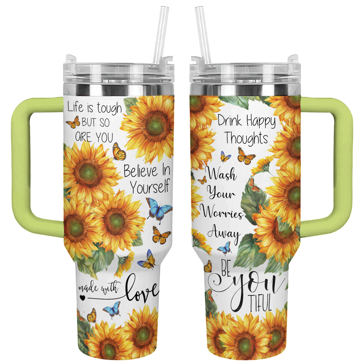 Shineful Tumbler Sunflower Happy Thoughts