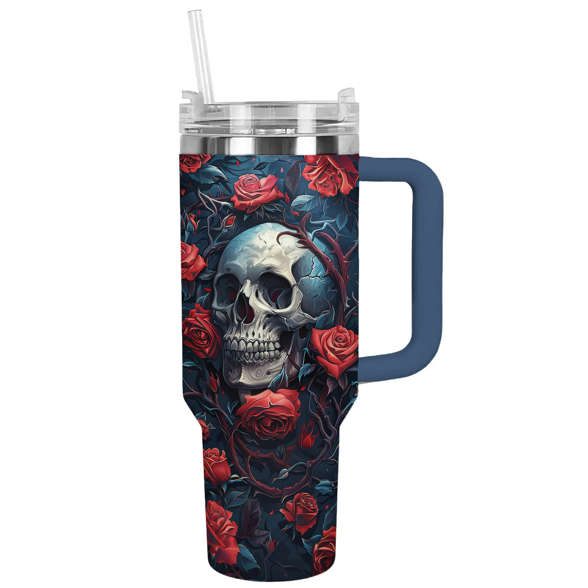 Shineful Tumbler Gothic Rose Skull