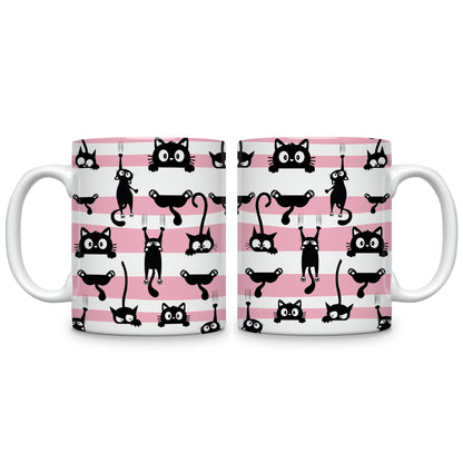 Tasse en céramique brillante Chats parfaitement ludiques