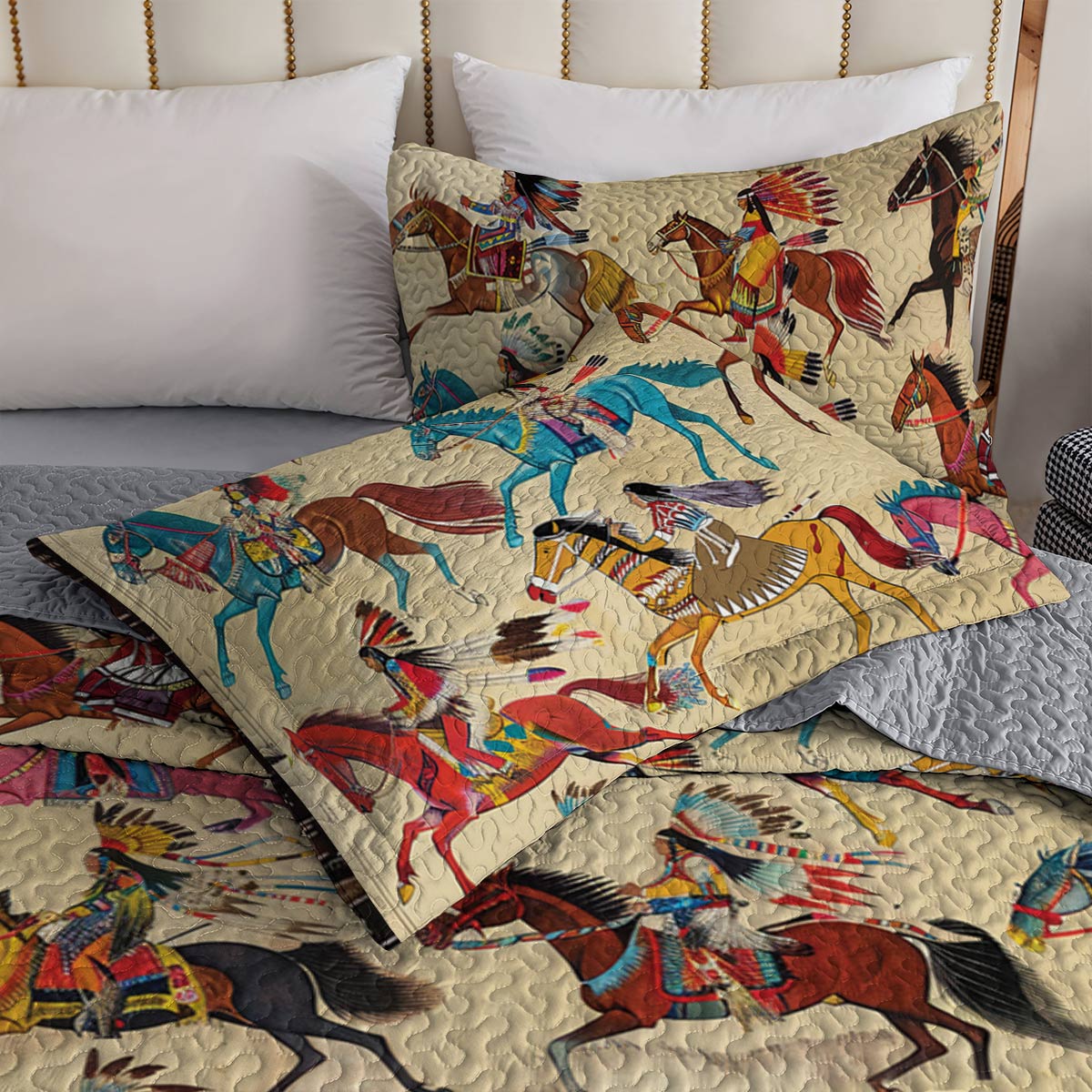 Shineful All Season Quilt 3-Piece Set Pride Of A Horse Nation