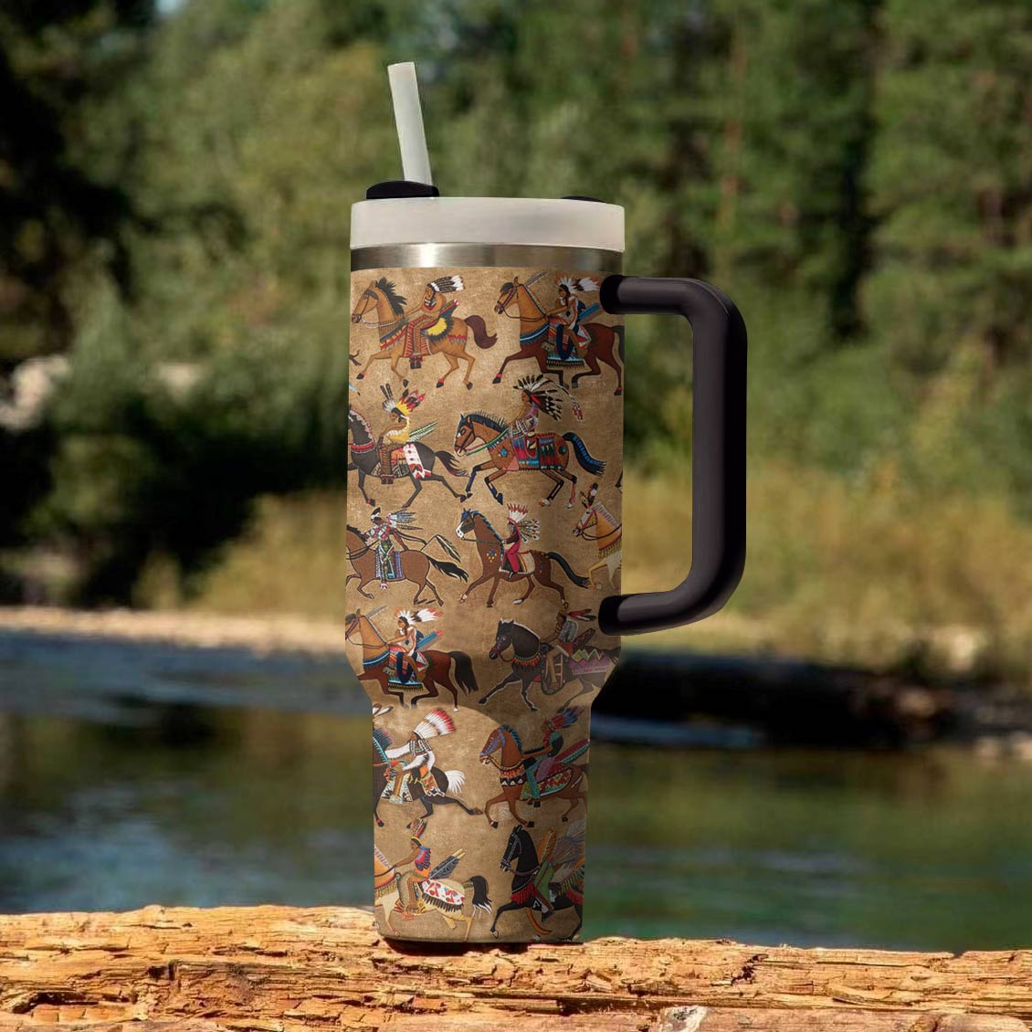 Shinyful Tumbler Das Pferd und die Kultur der amerikanischen Ureinwohner