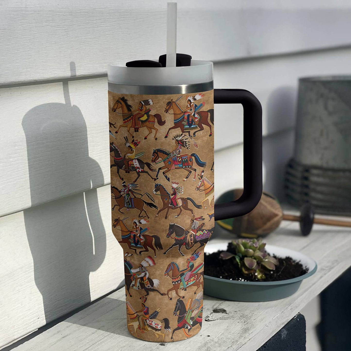 Shinyful Tumbler Das Pferd und die Kultur der amerikanischen Ureinwohner