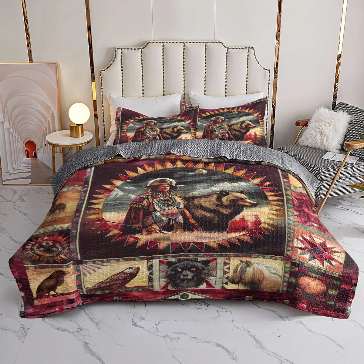 Shineful All Season Quilt 3-Piece Set - Native American Spirit