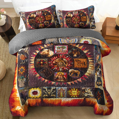 Shineful All Season Quilt 3-Piece Set - Native America Tribal