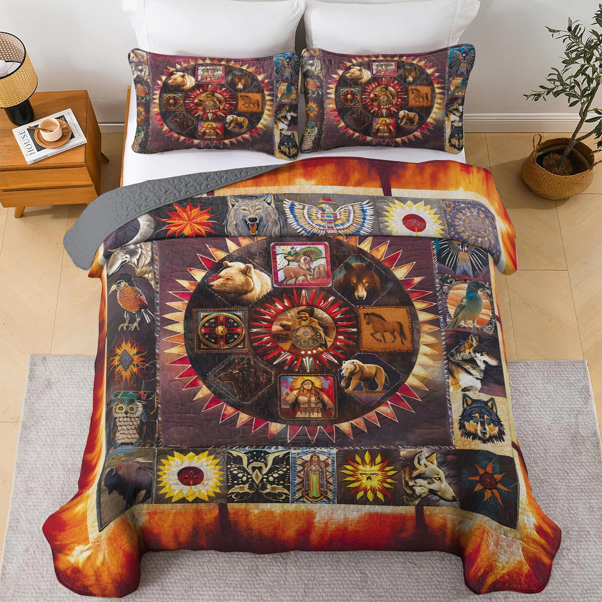 Shineful All Season Quilt 3-Piece Set - Native America Tribal