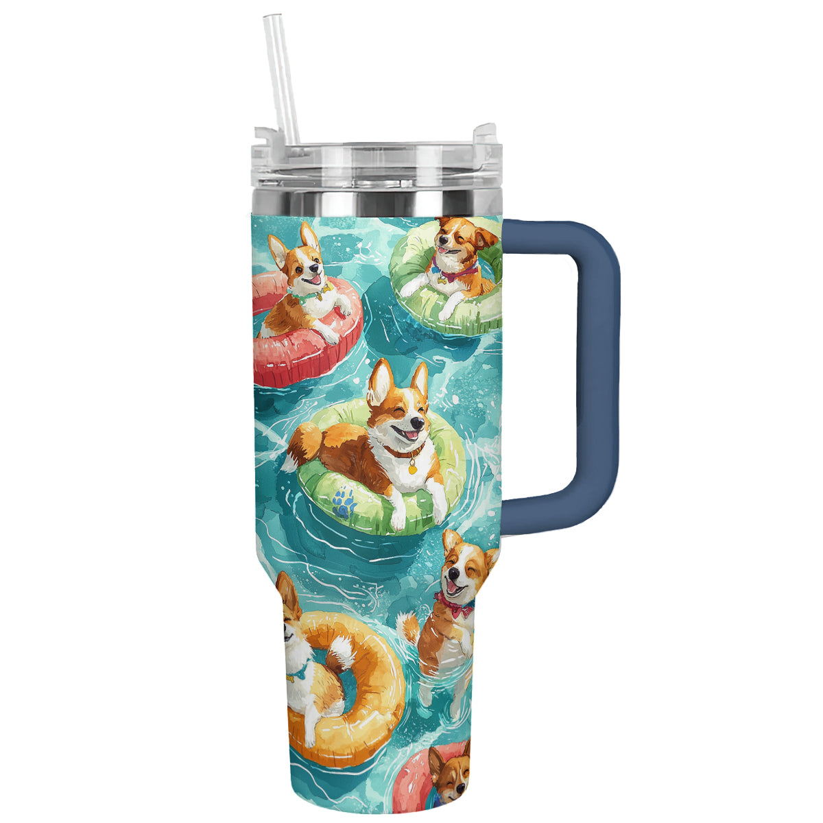 Shineful Tumbler Corgi Summer Holiday