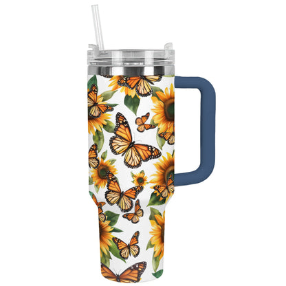 Shineful Tumbler Sunflower Monarch Butterfly