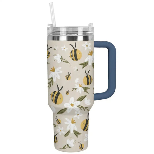 Shineful Tumbler Floral Bees