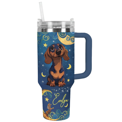 Shineful Tumbler Personalized Dachshund Starry Dreams