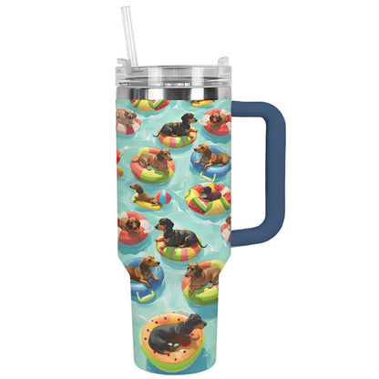 Shineful Tumbler Dachshund Pool Party