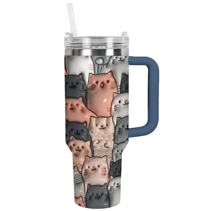 Shineful Tumbler Puffy Cats