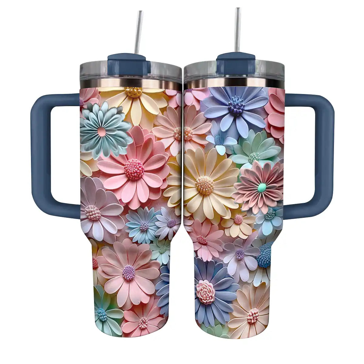 Shineful Glossy Tumbler Colorful Daisies