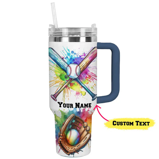 Shiny Tumbler Personalisiert Baseball