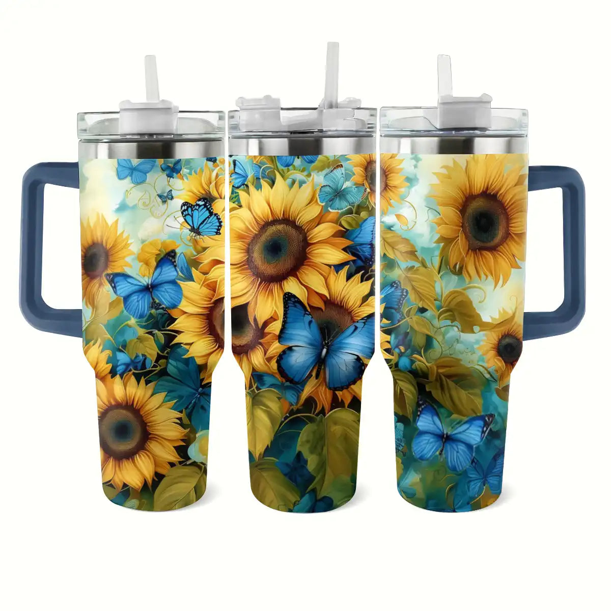 Glänzender Becher Sunflower Serenity