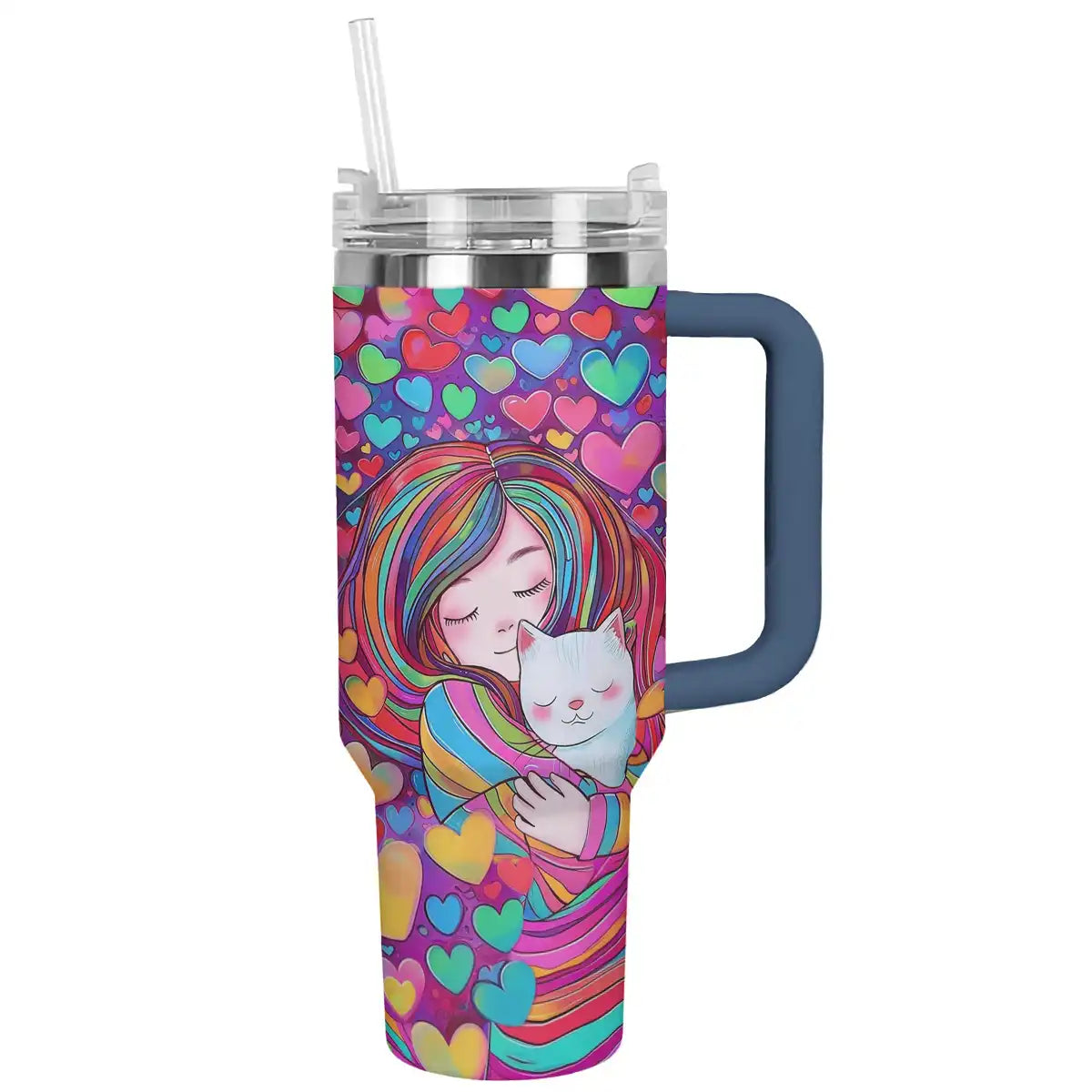 Shineful Tumbler Girl & Cat