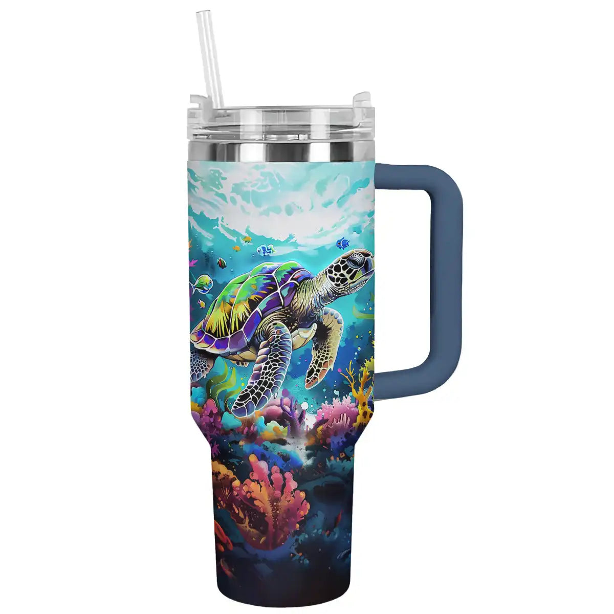 Shineful Tumbler Neon Sea Turtle