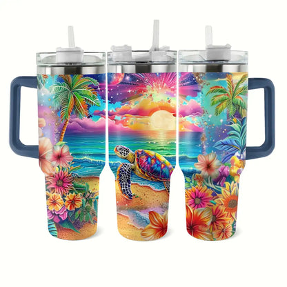 Shineful Tumbler Sea Turtle in Sunset