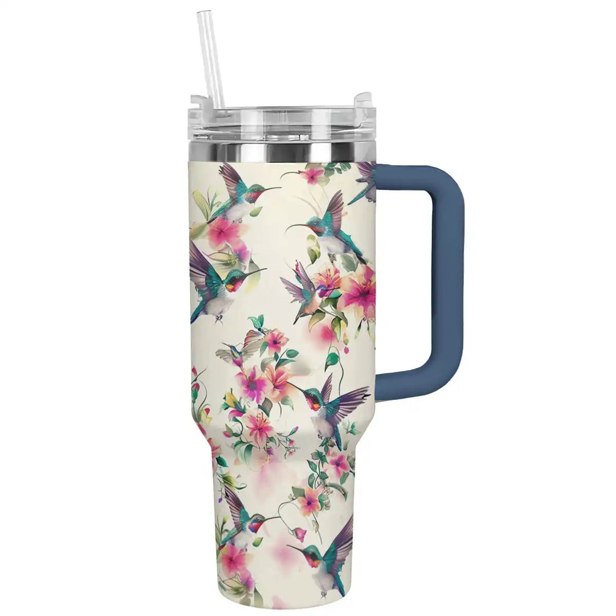 Shineful Tumbler Floral Hummingbirds Ver3