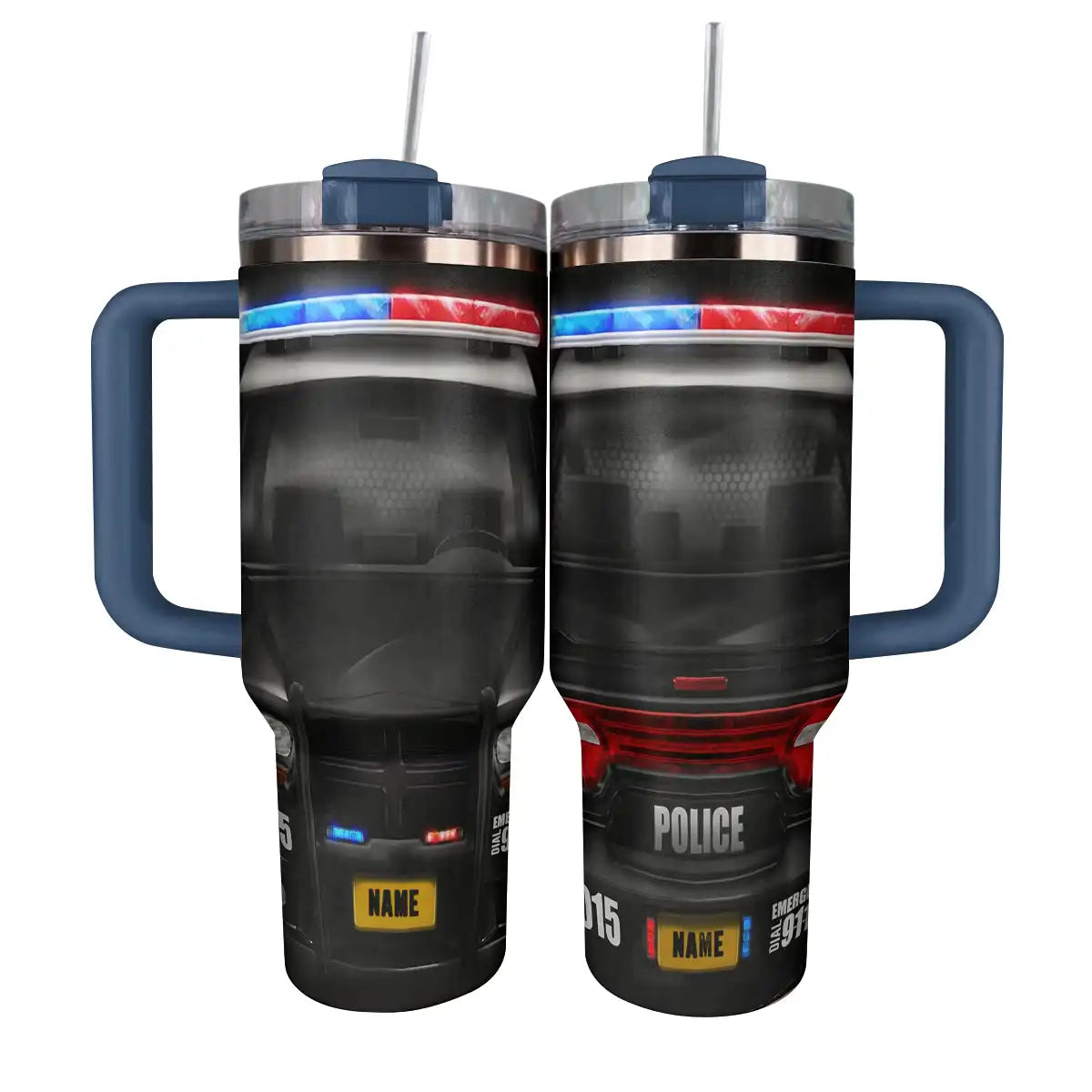 Shineful Tumbler Personalized Police