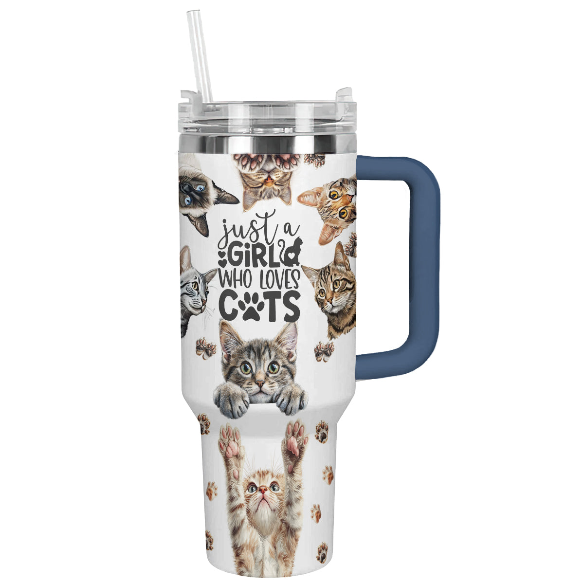 Shineful Tumbler Cat Lovers "Just a Girl Who Loves Cats"