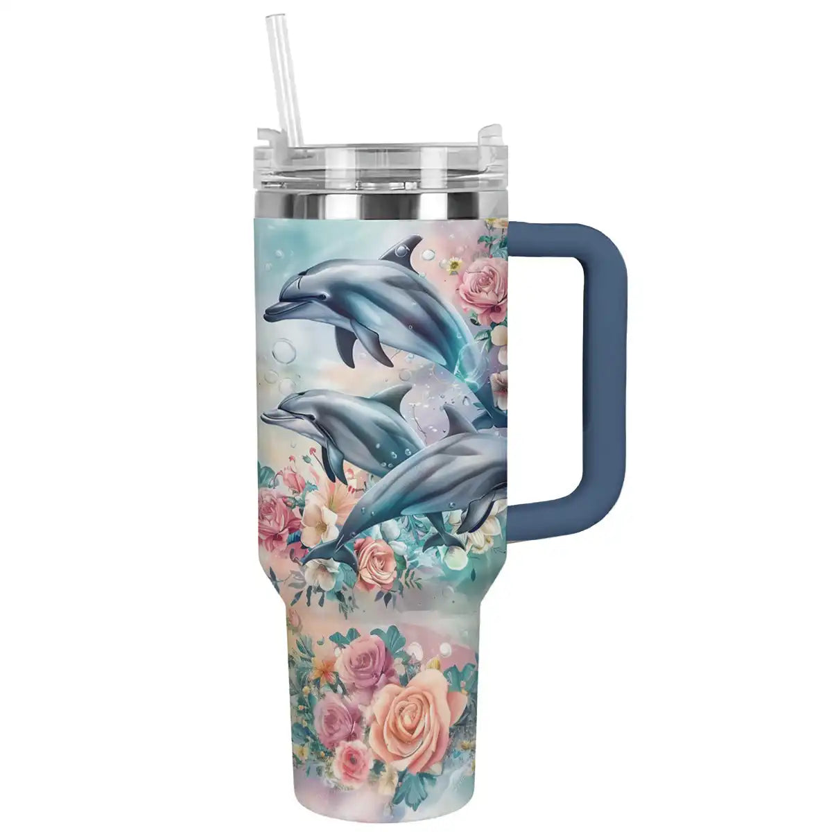 Shineful Tumbler Floral Dolphin Ver2