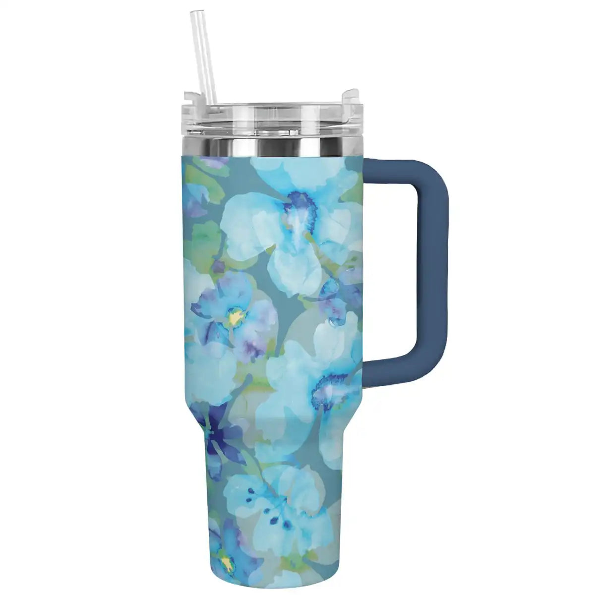 Shiny Tumbler Blume Blau