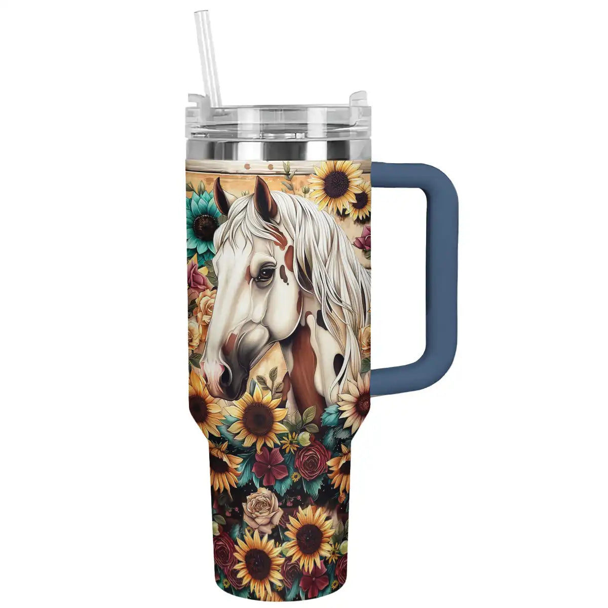 Shineful Tumbler Floral Horse