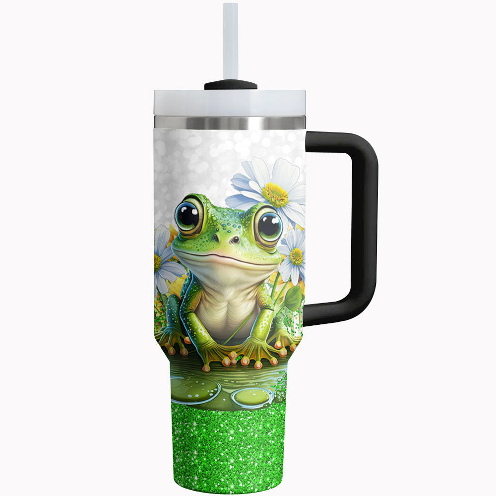 Frog Shineful Tumbler Hoppy Daisy