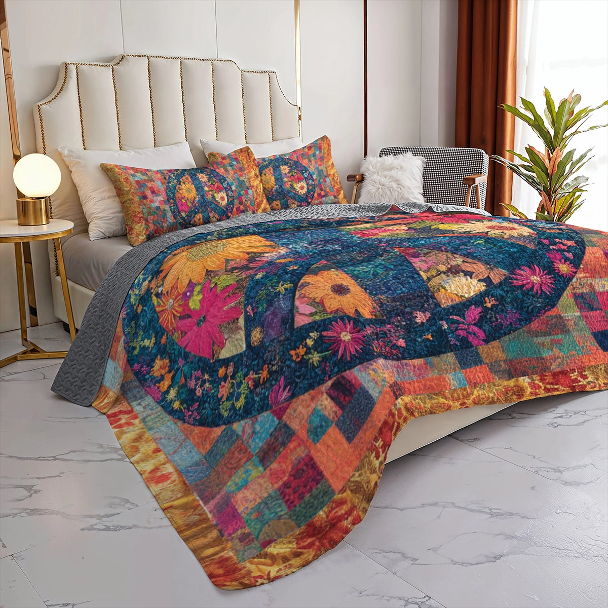 Shineful All Season Quilt 3-Piece Set - Peace & Love Hippie