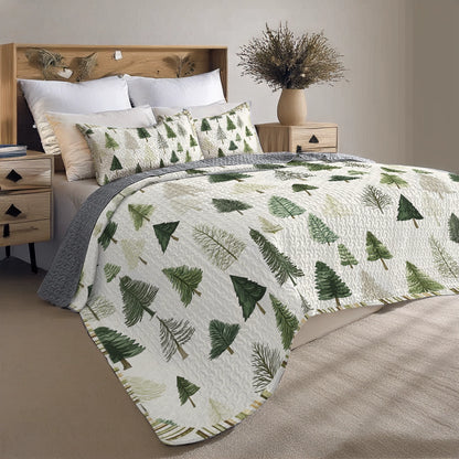 Shineful All Season Quilt 3-Piece Set - Christmas Tree Dreams