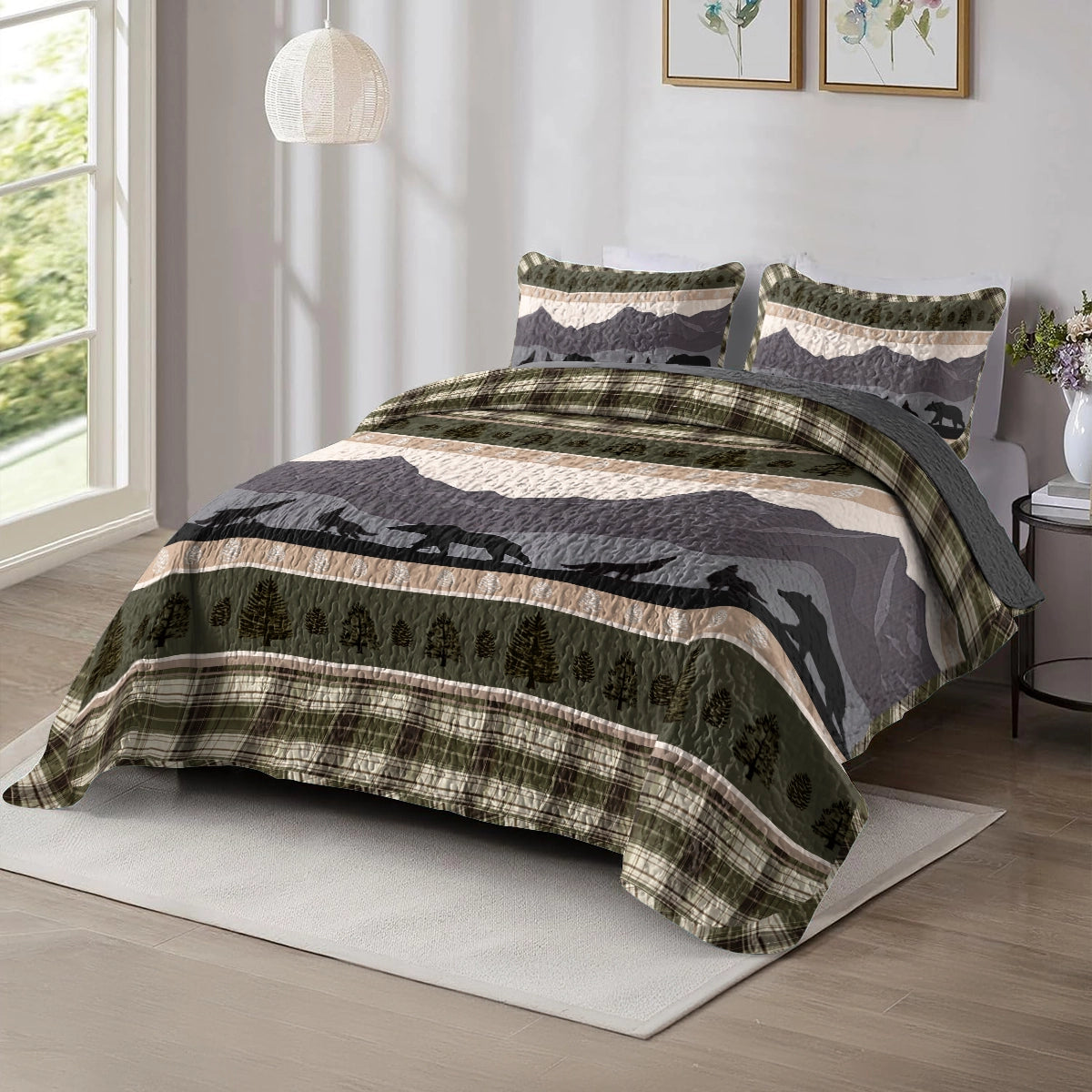 Shineful All Season Quilt 3-Piece Set - Winter Wilderness