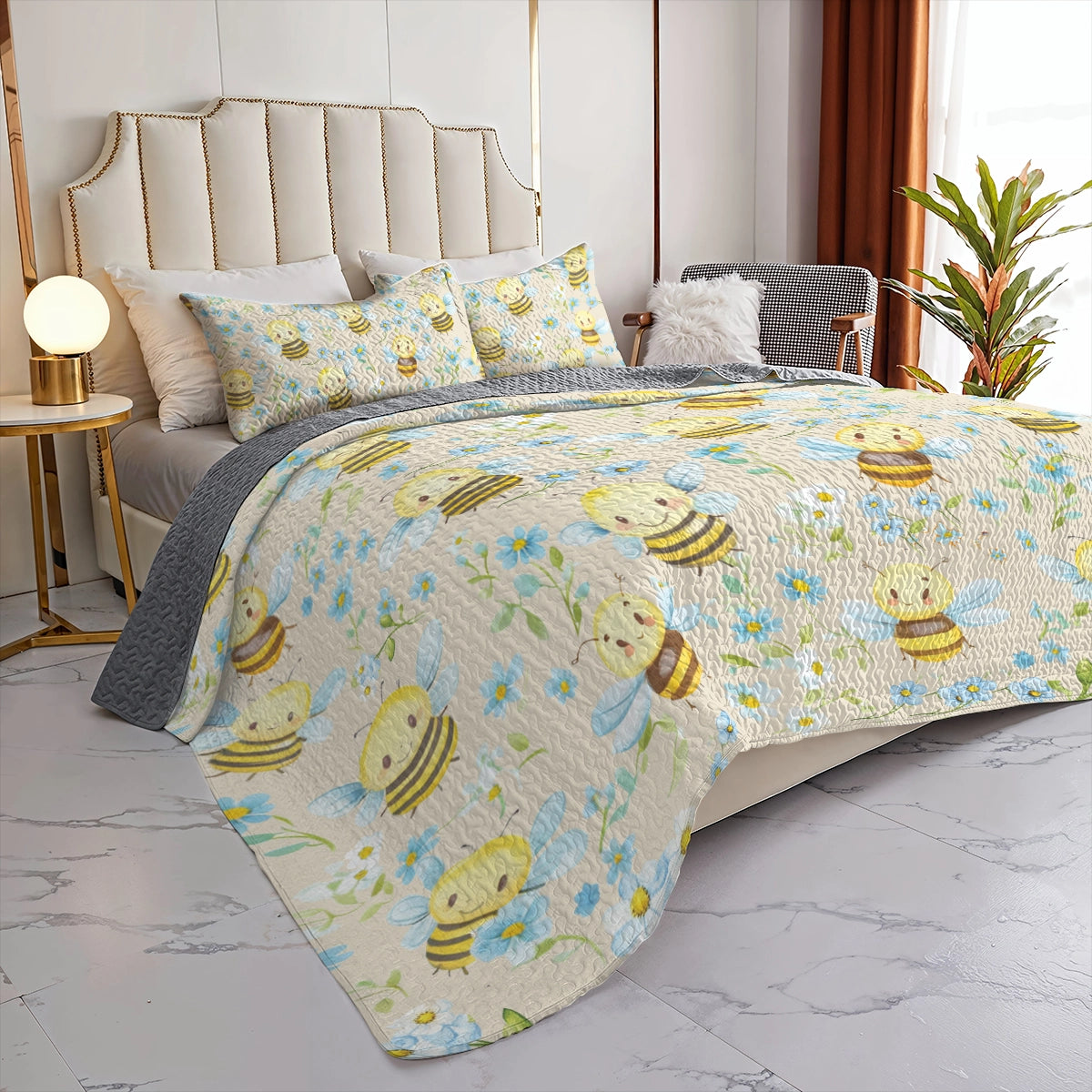 Shineful All Season Quilt 3-Piece Set - Bee Sweet Dreams