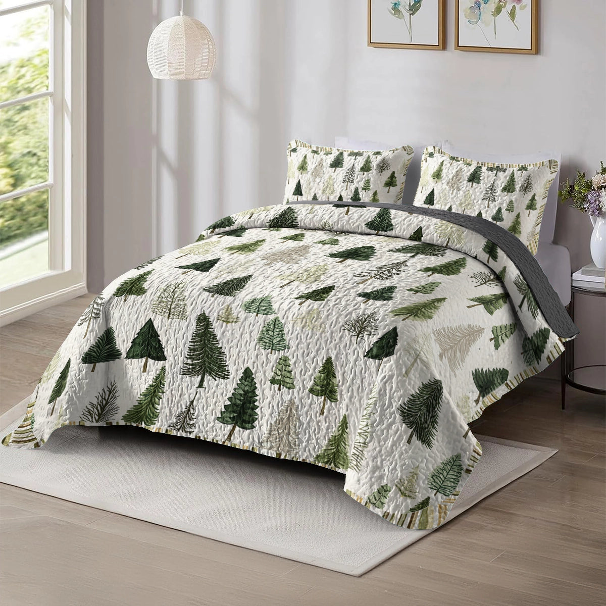 Shineful All Season Quilt 3-Piece Set - Christmas Tree Dreams