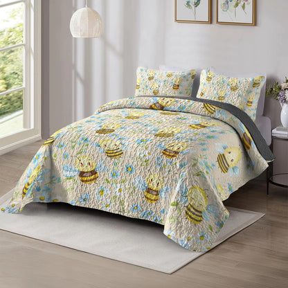 Shineful All Season Quilt 3-Piece Set - Bee Sweet Dreams