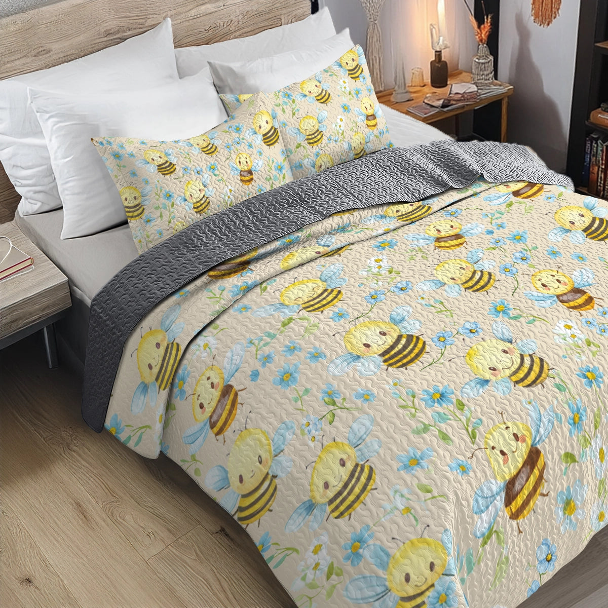 Shineful All Season Quilt 3-teiliges Set - Bee Sweet Dreams 