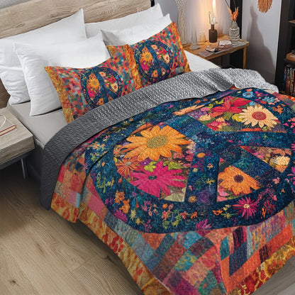 Shineful All Season Quilt 3-Piece Set - Peace & Love Hippie