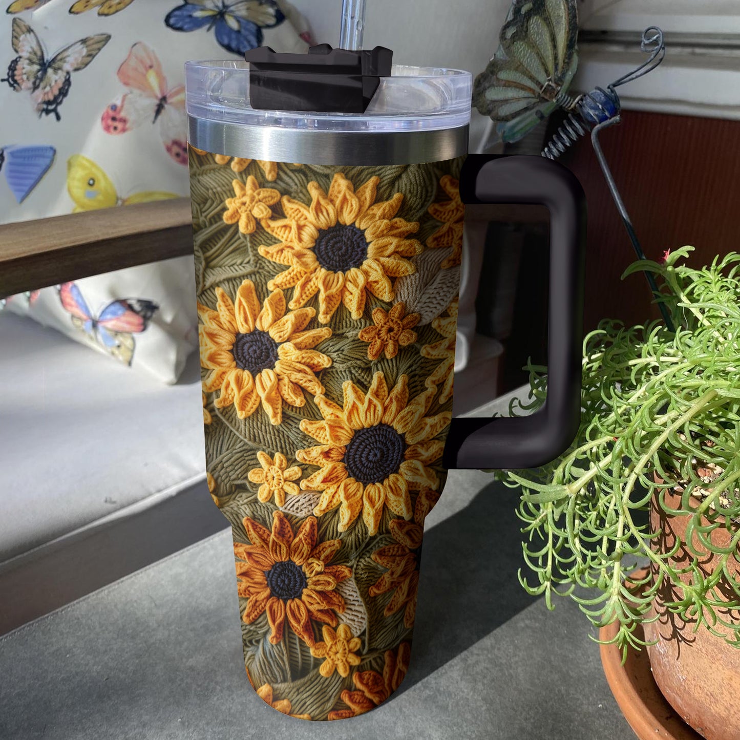 Shineful Tumbler Sunflower Crochet Harmony