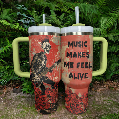 Shineful Tumbler Skull Rock 'n' Roll Skeleton