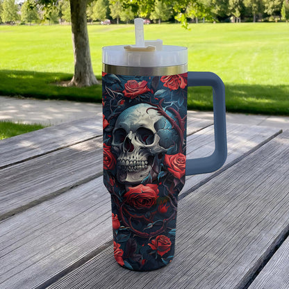 Shineful Tumbler Gothic Rose Skull