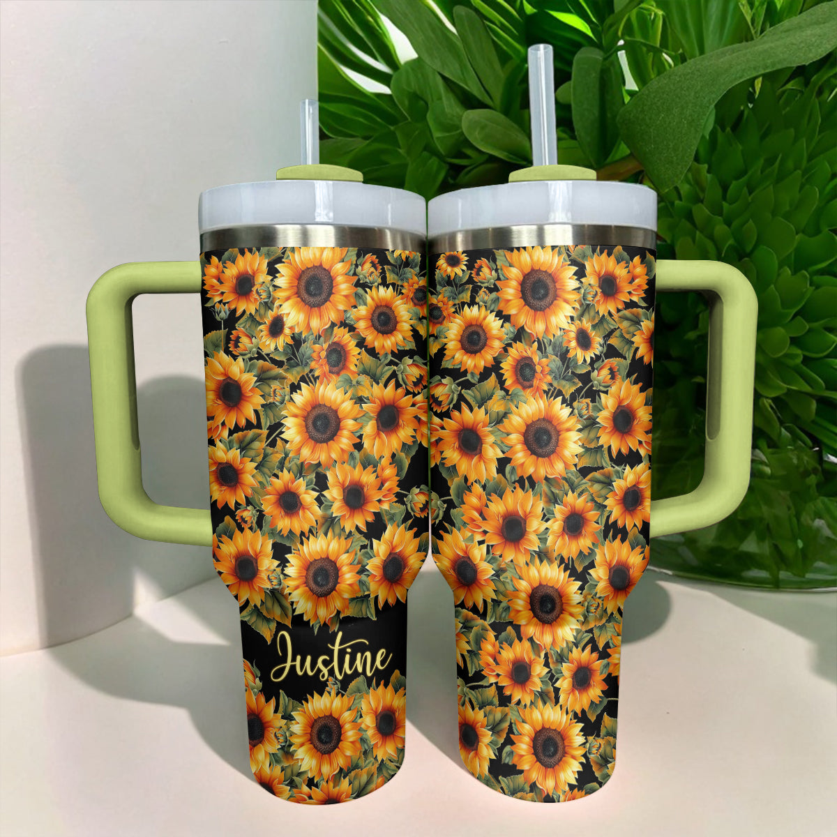 Shineful Tumbler Personalized Sunflower Sunburst Delight