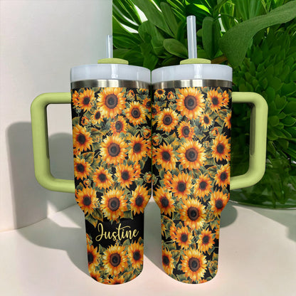 Gobelet Shineful personnalisé avec motif tournesol et éclat de soleil