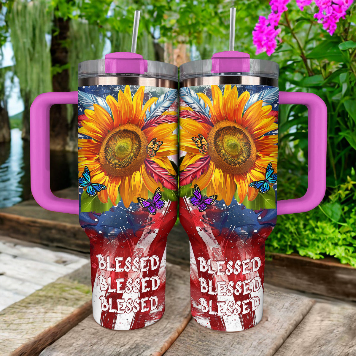 Shineful Tumbler Sunflower Blessed Blooms