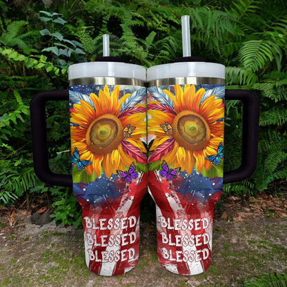 Shineful Tumbler Sunflower Blessed Blooms