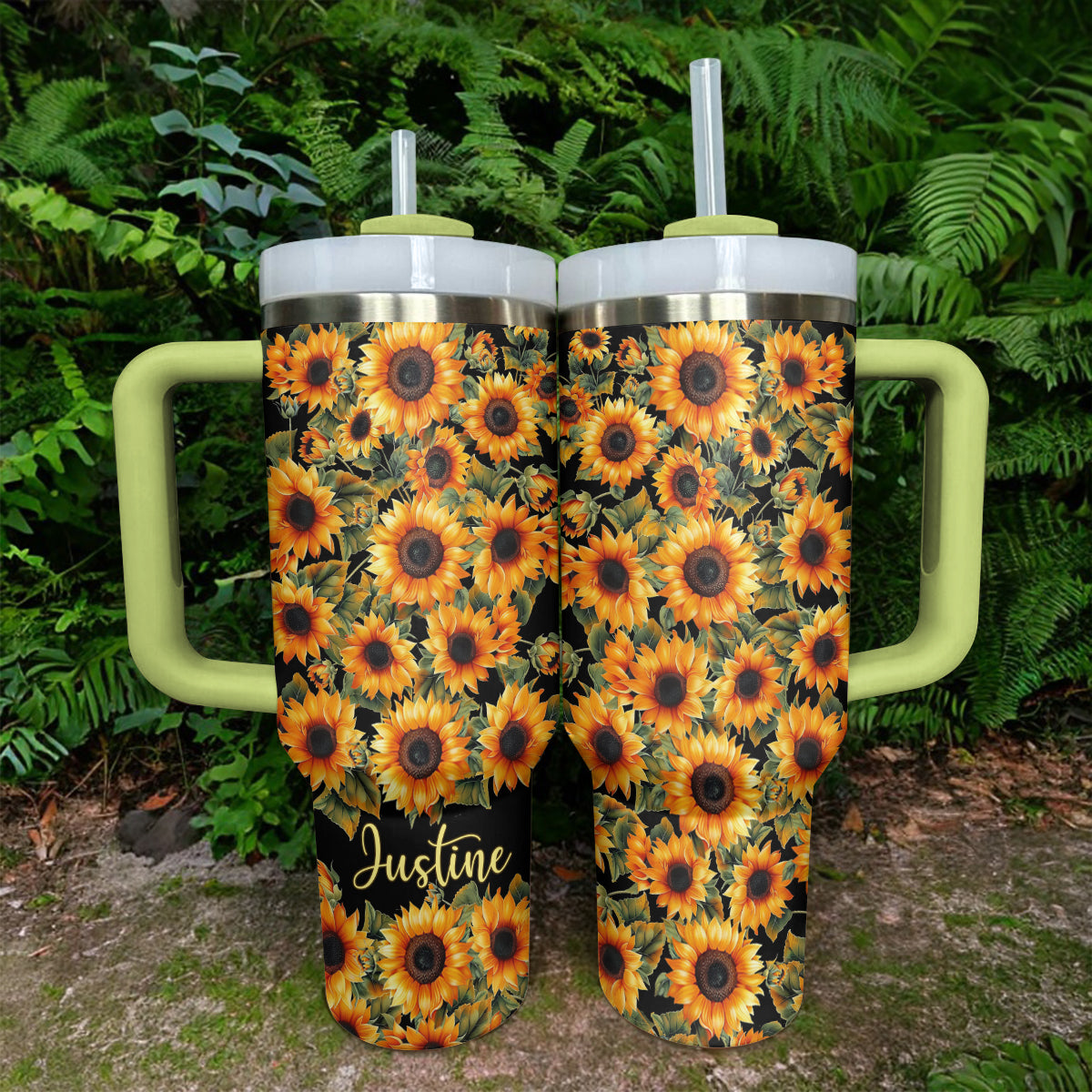 Shineful Tumbler Personalized Sunflower Sunburst Delight