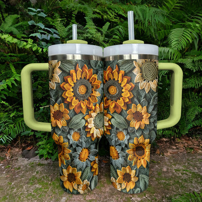 Shineful Tumbler Sunflower Crochet Delight