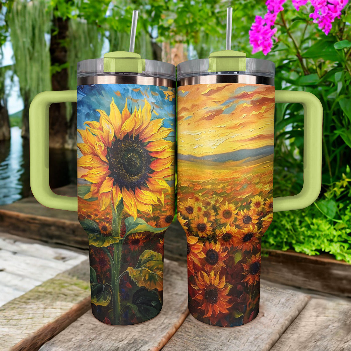 Shineful Tumbler Sunflower Sunset Dream