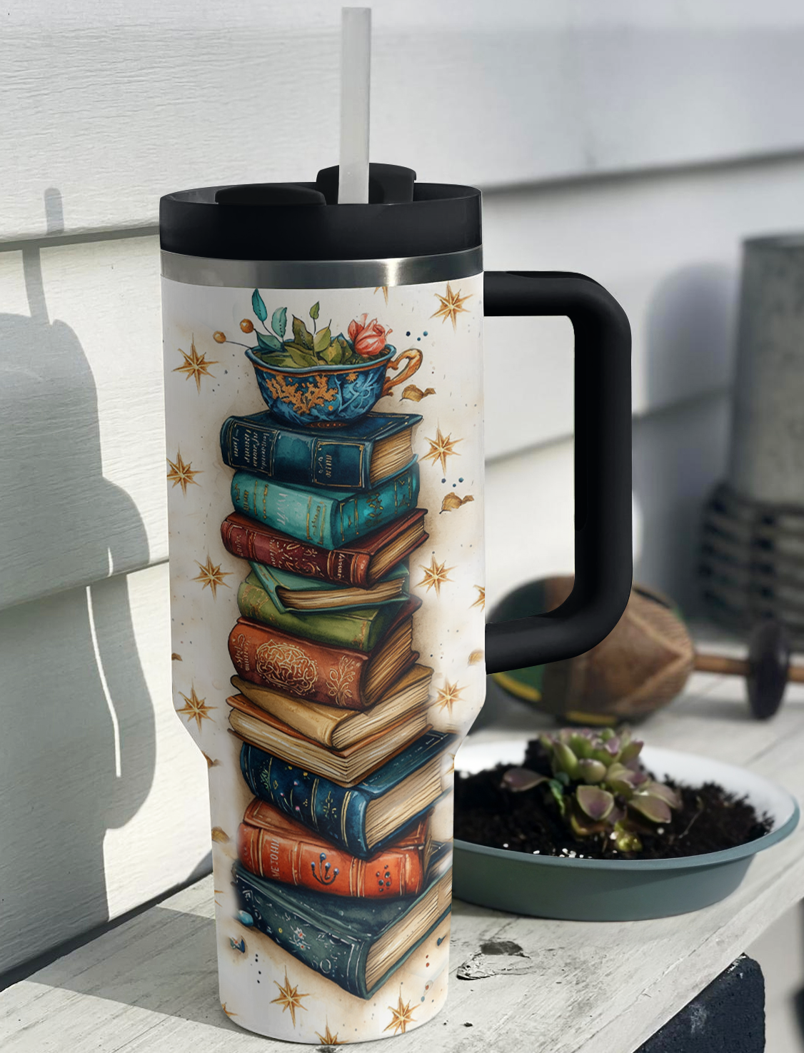 Shineful Tumbler Classic Tea & Books